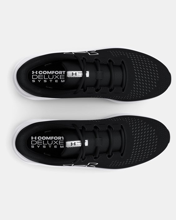 Men's UA Charged Pursuit 3 Big Logo Running Shoes in Black image number 2